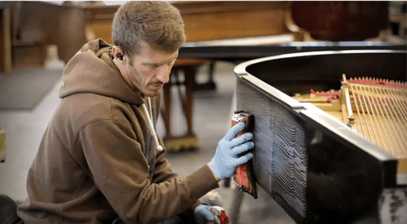 Piano restoration and refinishing